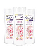 Clear Women Kepeğe Karşı Etkili Şampuan Yumuşak Ve Parlak 350 ml X3