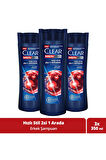 Clear Men Kepeğe Karşı Etkili Şampuan Hızlı Stil 2si 1 Arada 350 ml x 3