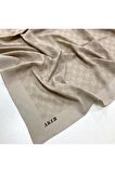 Aker 90 x90 Bej Elegance Monogram Eşarp 1090500-933