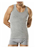 Tutku 0118 (XL-4 BEDEN) (6 AD) Ribana Sporcu Rambo Spor Erkek Pamuklu Atlet GRİ