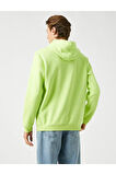Basic Kapşonlu Sweatshirt Şardonlu