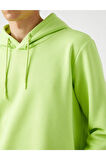Basic Kapşonlu Sweatshirt Şardonlu