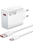 Vivo S20 Uyumlu 67W Sg-51 Type-C Kablolu Turbo Ev Tipi Şarj Aleti Salise Gösterir (Orginal Subzero)