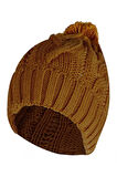 S212412 W Beanie Headwear Kahverengi Kadın Tekstil