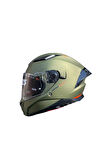 Panther SV Solid A6 Matt Green Güneş Vizörlü Full Face Motosiklet Kaskı