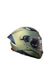 Panther SV Solid A6 Matt Green Güneş Vizörlü Full Face Motosiklet Kaskı