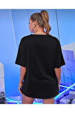 J Beyaz Ince Unisex Pamuk Bisiklet Yaka Boyfriend Örme Oversize T-shirt