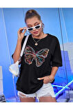 J Beyaz Ince Unisex Pamuk Bisiklet Yaka Boyfriend Örme Oversize T-shirt