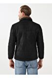 Süvari Mono Yaka Slim Fit Kapitone Siyah Erkek Mont Mn2008700287