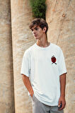 Oversize Japan Mood 'love' Baskılı Beyaz Tshirt