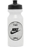 Nike Big Mouth Bottle 2.0 Unisex Grafik Su Şişesi 650ml 22oz Beyaz/Siyah