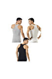 Erkek Spor Atlet Siyah Beyaz Gri 3 Adet