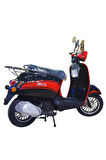 Turtle 50 Benzinli Scooter - Siyah/Kırmızı