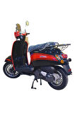 Turtle 50 Benzinli Scooter - Siyah/Kırmızı