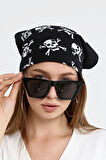 Bandana Kurukafa %100 Pamuklu Unisex Siyah