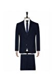Süvari Normal Bel Slim Fit Mavi Erkek Takım Elbise Tk1000600225