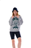 LUNAVISITA Kadın Gri Montana Baskılı Sweatshirt