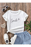 Çocuk Tişört Smile Baskılı
