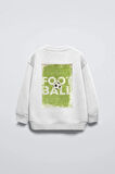 Futbol Temalı Believe Baskılı YBisiklet Yaka Çocuk Sweatshirt