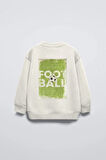 Futbol Temalı Believe Baskılı YBisiklet Yaka Çocuk Sweatshirt