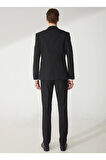 Normal Bel Slim Fit Siyah Erkek Takım Elbise Tk1006900236