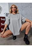 Unisex pamuk Oversize Boyfriend T-shirt
