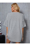 Unisex pamuk Oversize Boyfriend T-shirt