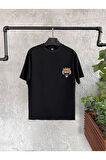 Aslan Baskılı Siyah Erkek Tshirt
