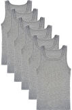 6 Adet Gri Erkek Atlet %100 Pamuk Erkek Penye Atlet