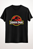 Unisex Siyah Tişört Jurassic Park