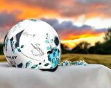 Sway 715 Şeffaf Vizörlü Yarım Motosiklet Scooter Kaskı M Beden Iris White Blue