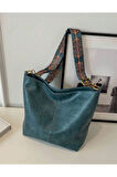 Kadınlar için Vintage Crossbody Büyük Kapasiteli Hobo Çanta Moda PU Omuz Çantası