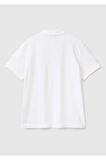 Erkek Beyaz Regular Fit Kısa Kollu Polo Tshirt