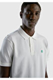 Erkek Beyaz Regular Fit Kısa Kollu Polo Tshirt