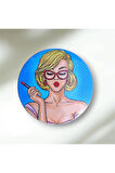 Retro Pop Art Tasarım Buton Rozet