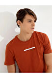 Bakır Slim Fit Bisiklet Yaka T-shirt