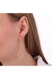 Altın Sallantılı Tasarım Küpe - 14K