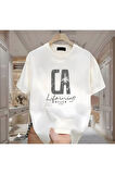 Ca Baskılı Beyaz Tshirt