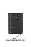  Taba Mekanizmalı Kartlık Unisex Mıknatıslı Kağıt Para Bölmeli