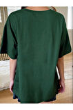 Unisex pamuk Oversize Boyfriend T-shirt