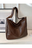 Kadın Omuz Çantası Salaş Yumuşak Deri Astarlı