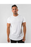 Erkek Siyah  Basic Pamuk Bisiklet Yaka T-shirt