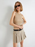 Halter Yaka Atlet Fitilli Slim Fit