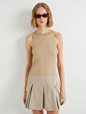 Halter Yaka Atlet Fitilli Slim Fit