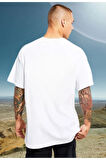 WRSTBHVR Baskılı Oversize Pamuk Tshirt