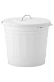 Knodd Çöp Kutusu 16 Litre, Çelik, Beyaz Renk Kapaklı