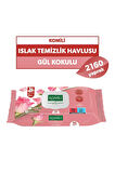 Genel Kullanım Islak Havlu 90'lı Gül Kokulu - 24'lü Paket - 2160 Yaprak