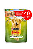 Friskies Sığır Etli Ve Patatesli Yaş Köpek Maması 100 gr*40 Adet