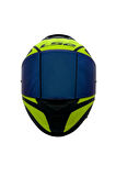 STORM 2 DODGER MAT SİYAH-NEON SARI KASK MAVİ CAM