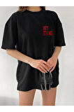 Unisex Hey IT`S ME Baskılı Oversize Boyfriend T-Shirt